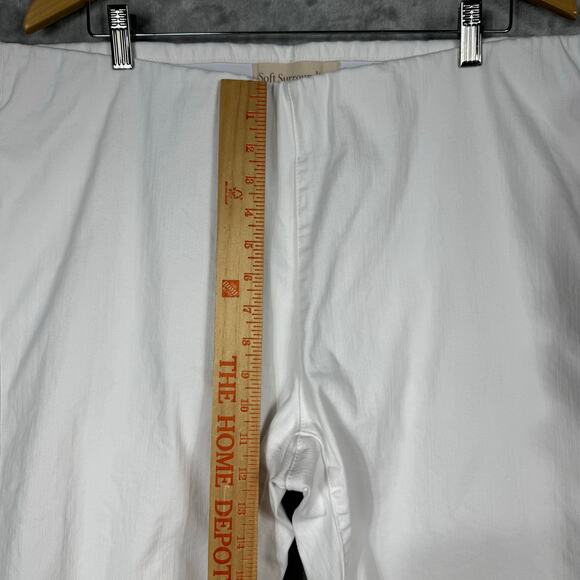 Soft Surroundings Cropped Pullon Pants Plus Sz 1X White - Picture 3 of 10